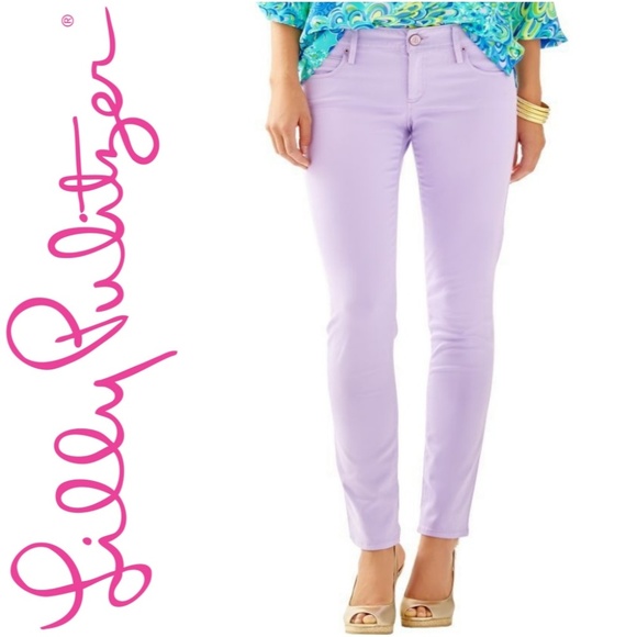 Lilly Pulitzer Denim - 🚫SOLD🚫Lilly Pulitzer Lilac Sateen Worth Skinny